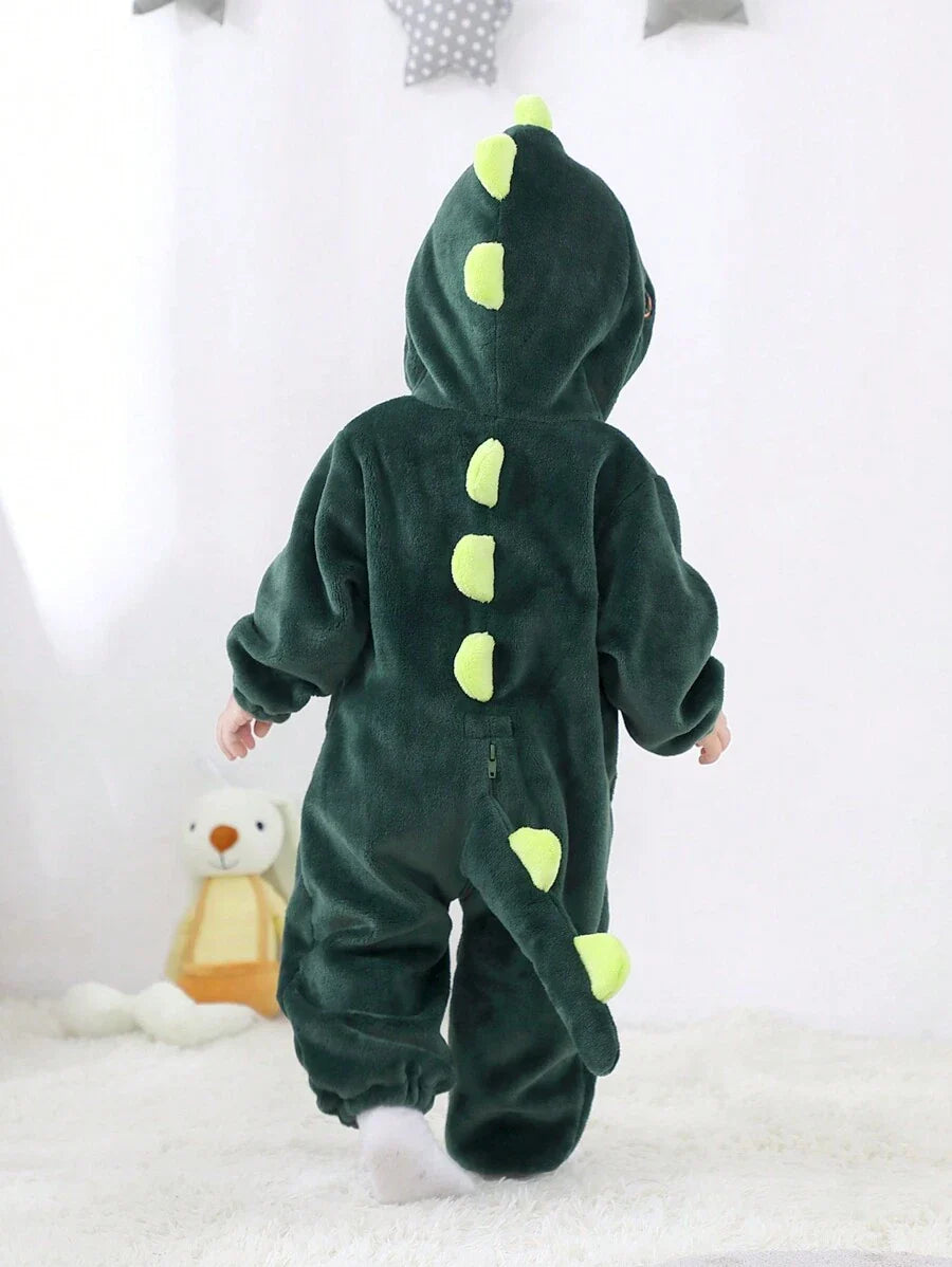 Baby Boy Long Sleeve Cute Dinosaur Romper Halloween Costume (Age Newborn-12M)