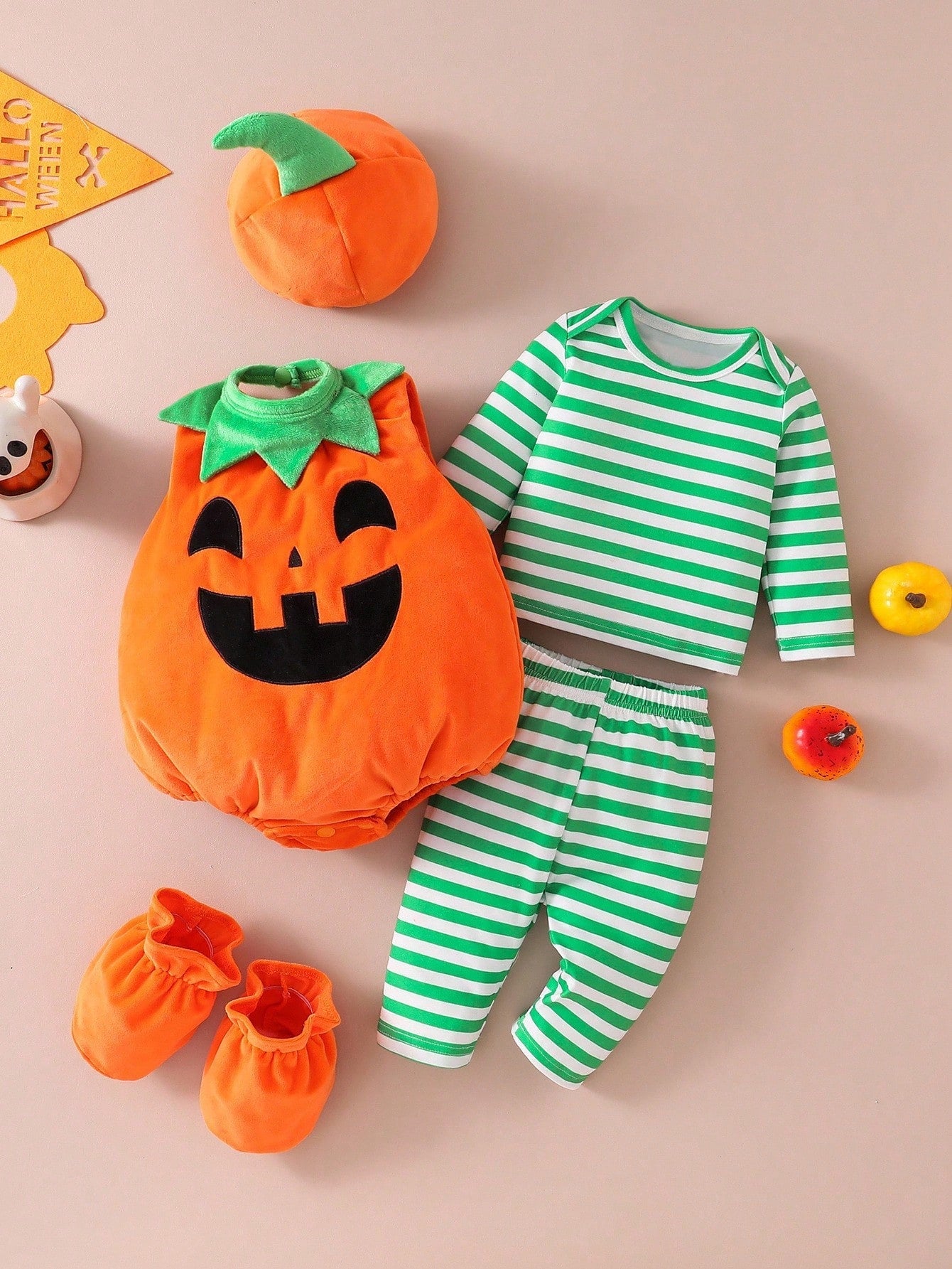 Baby Pumpkin Halloween Costume (Newborn-9M)
