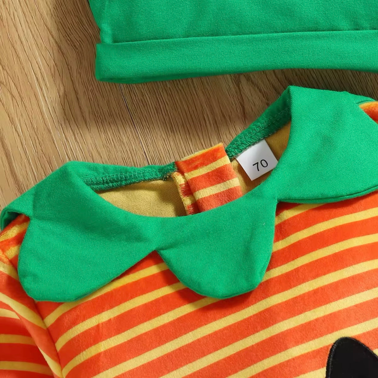 Baby Orange Halloween Bodysuit Socks & Hat Costume (Age Newborn - 24M)