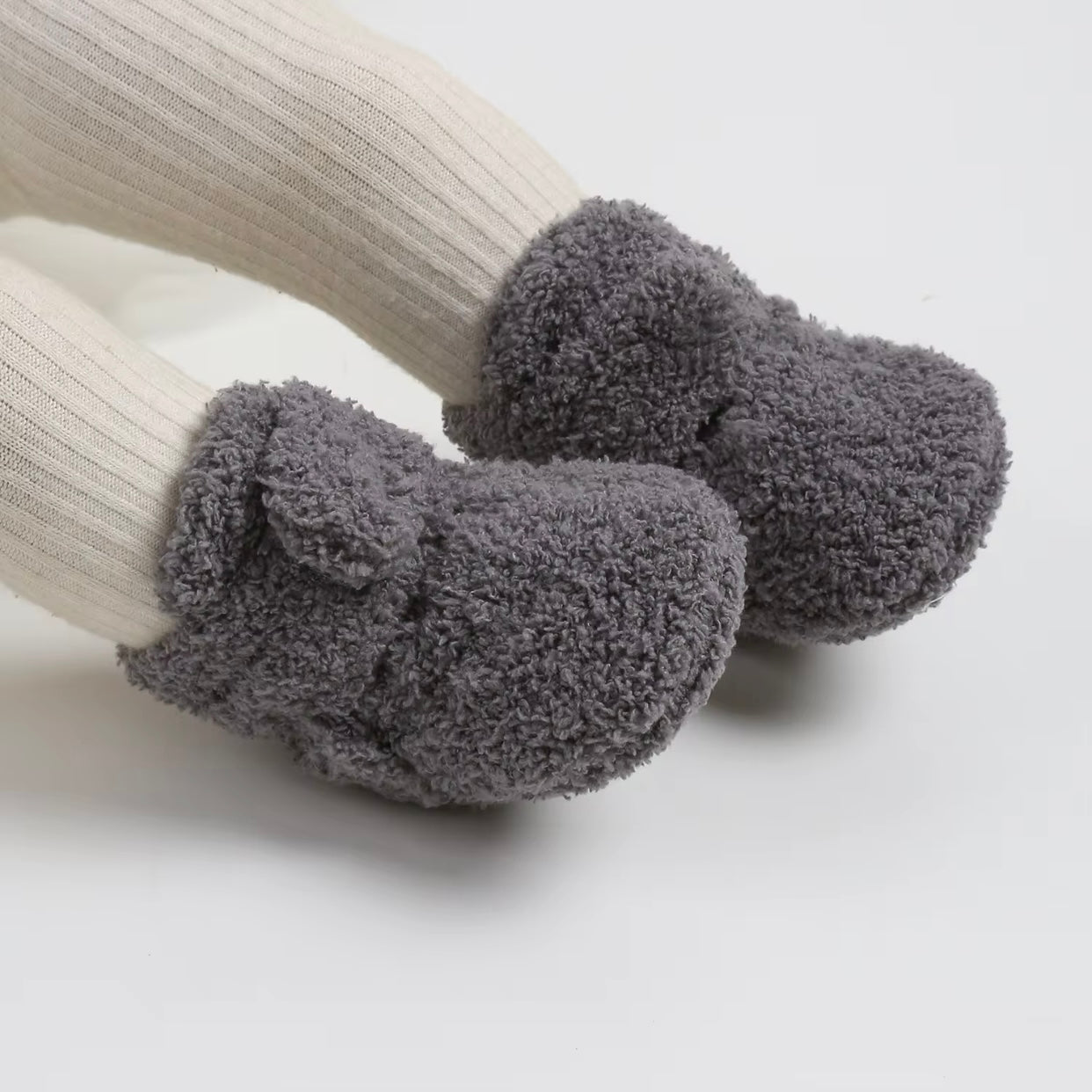 Baby Fleece Pumpkin Fluffy Halloween Booties (Age Newborn - 18M)
