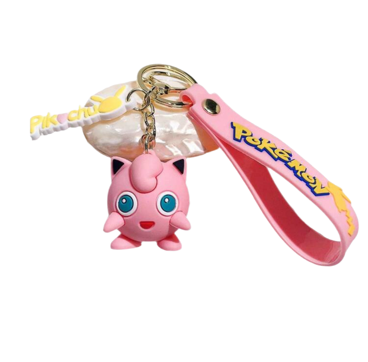 Pokémon Keychain Featuring Pikachu and Bulbasaur Figures Multicolor E