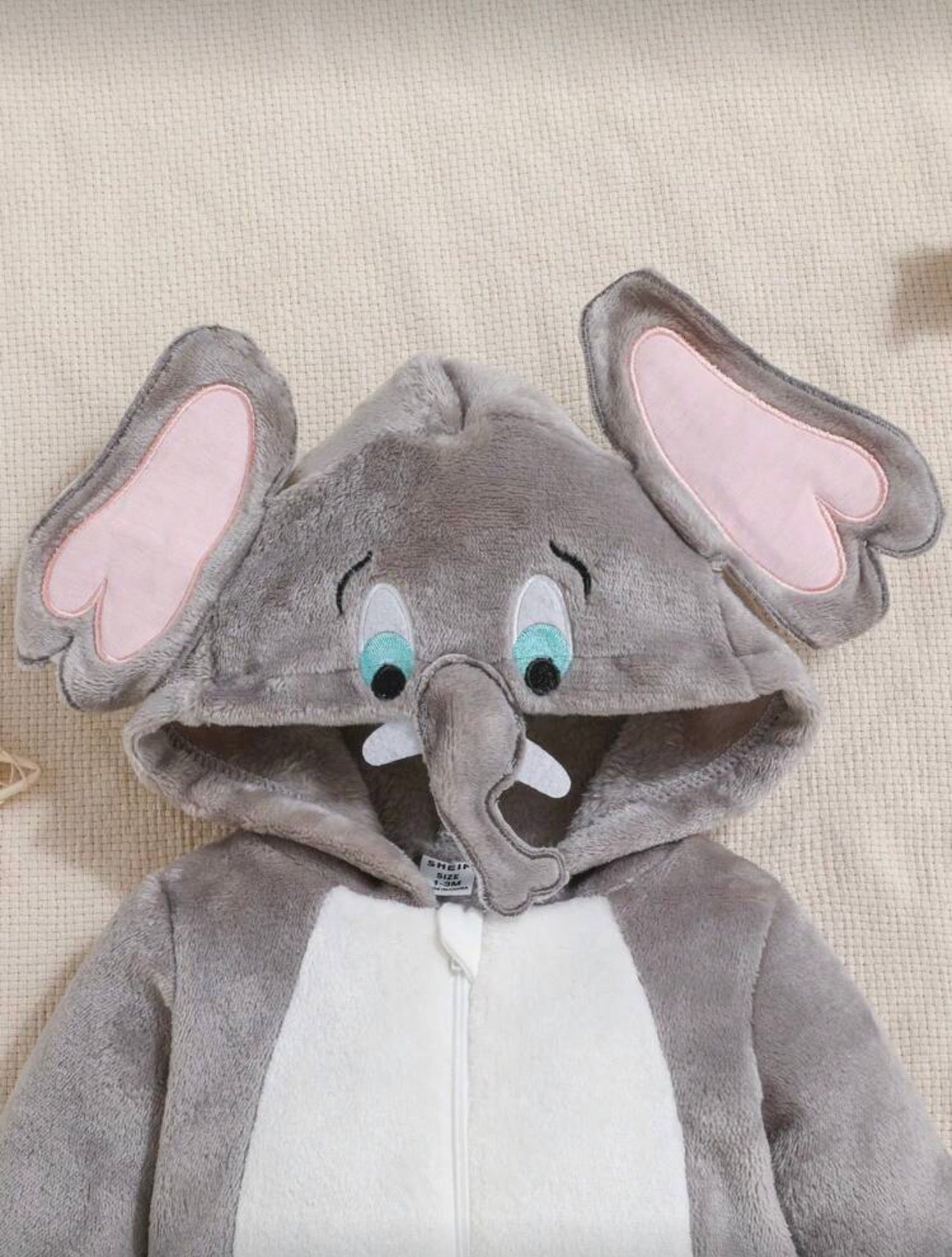 Baby Elephant Halloween Costume – Plush Animal Outfit for Babies (Age Newborn-9M)