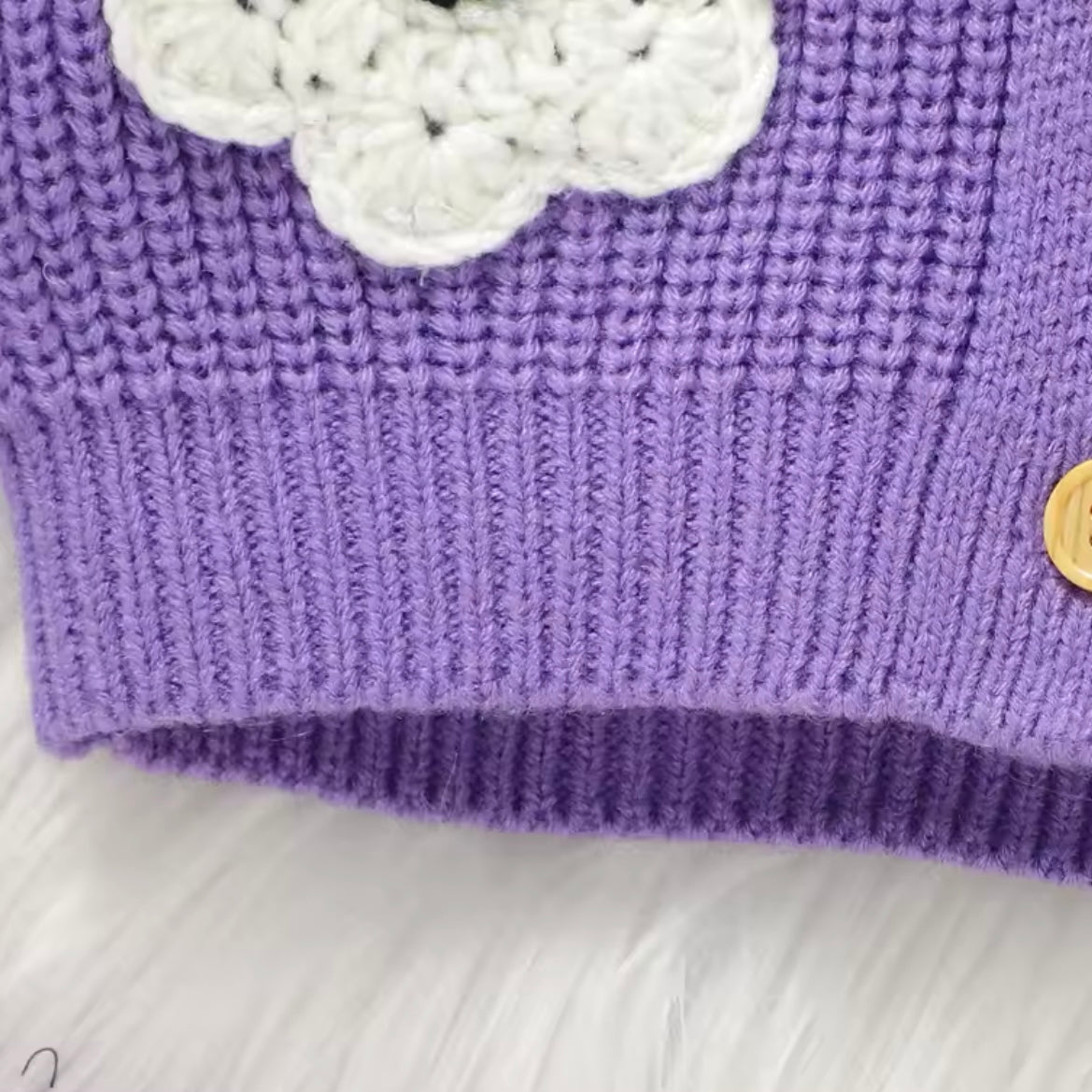 Baby Purple Halloween Knitted Cardigan (Age 9M-3YRS)