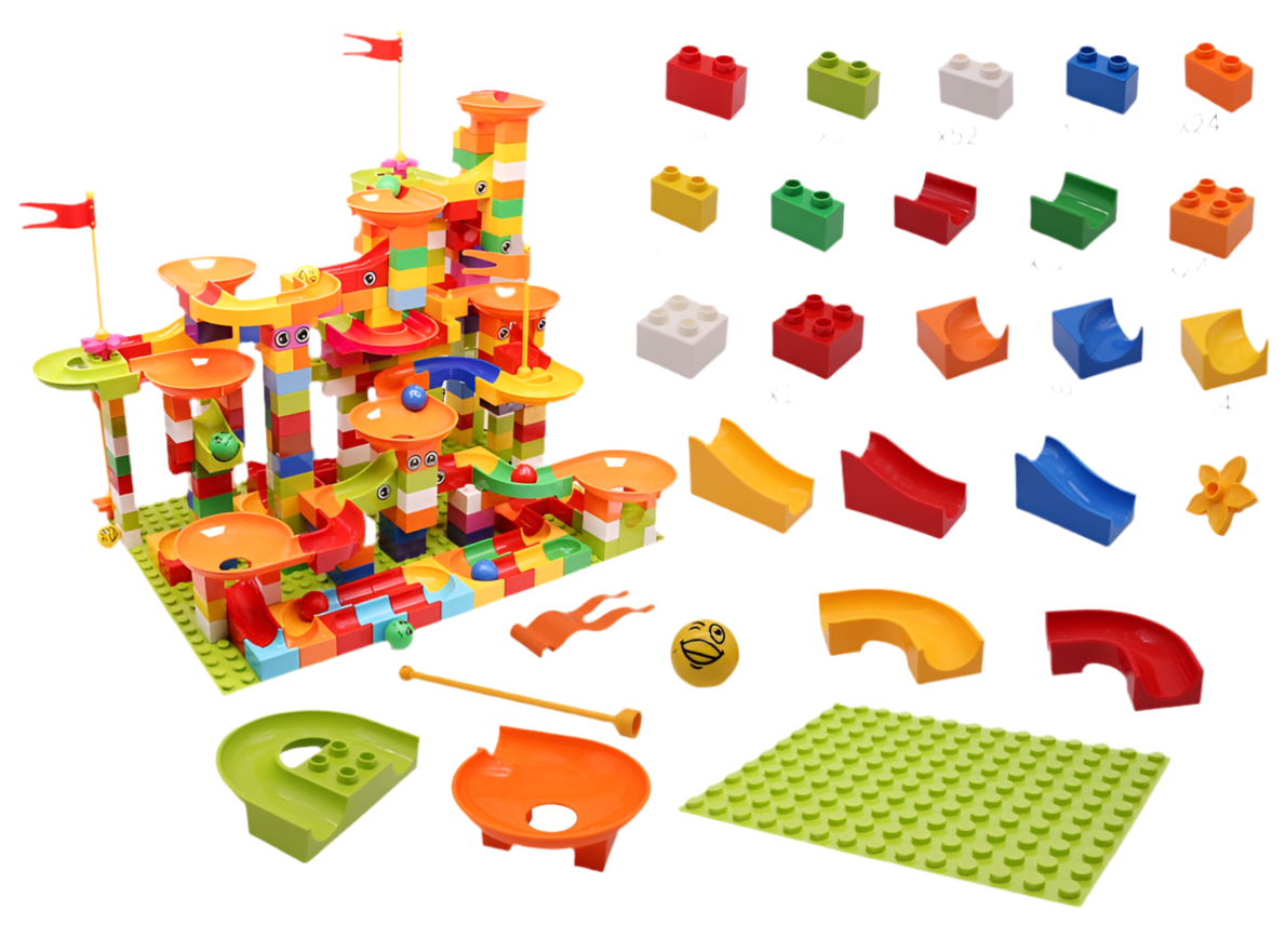 Large DIY Marble Run Track - 74-296 PCS