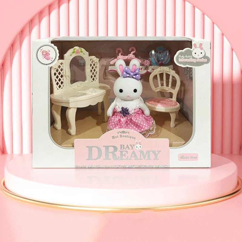 Little Rabbit Dresser Scene Playset – Simulation Modelling Toy Multi Dresser