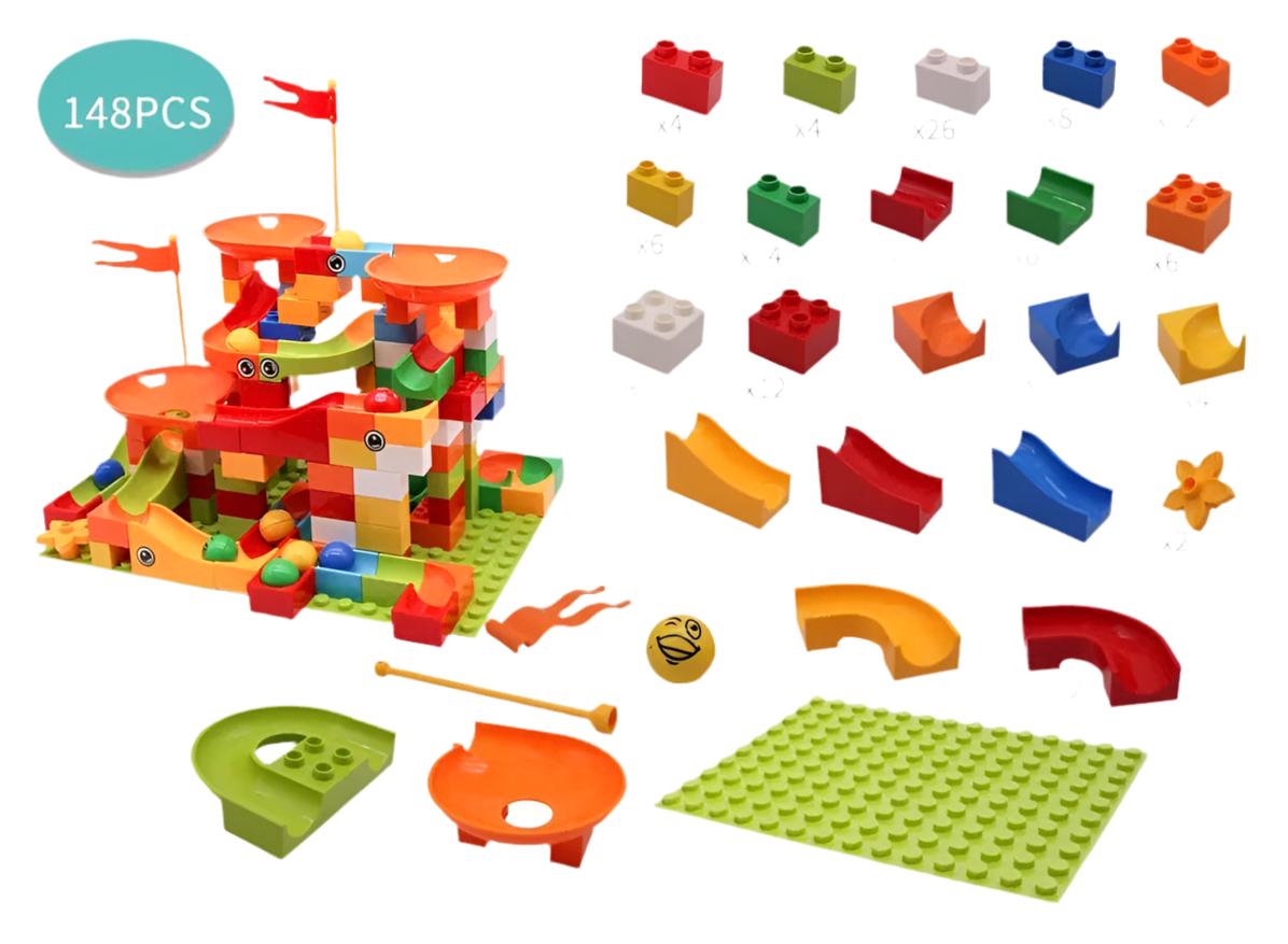 Large DIY Marble Run Track - 74-296 PCS