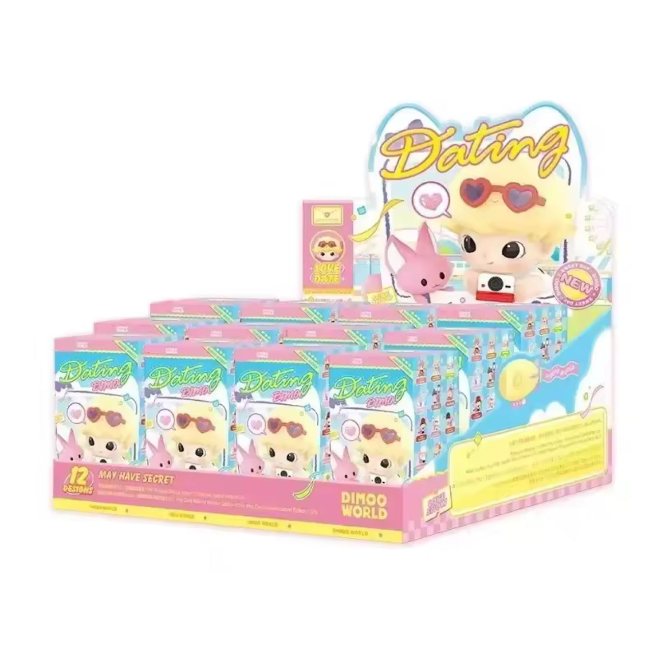 Dimoo Date Blind Box Series Collection Figurine Multicolor 12 Blind Boxes