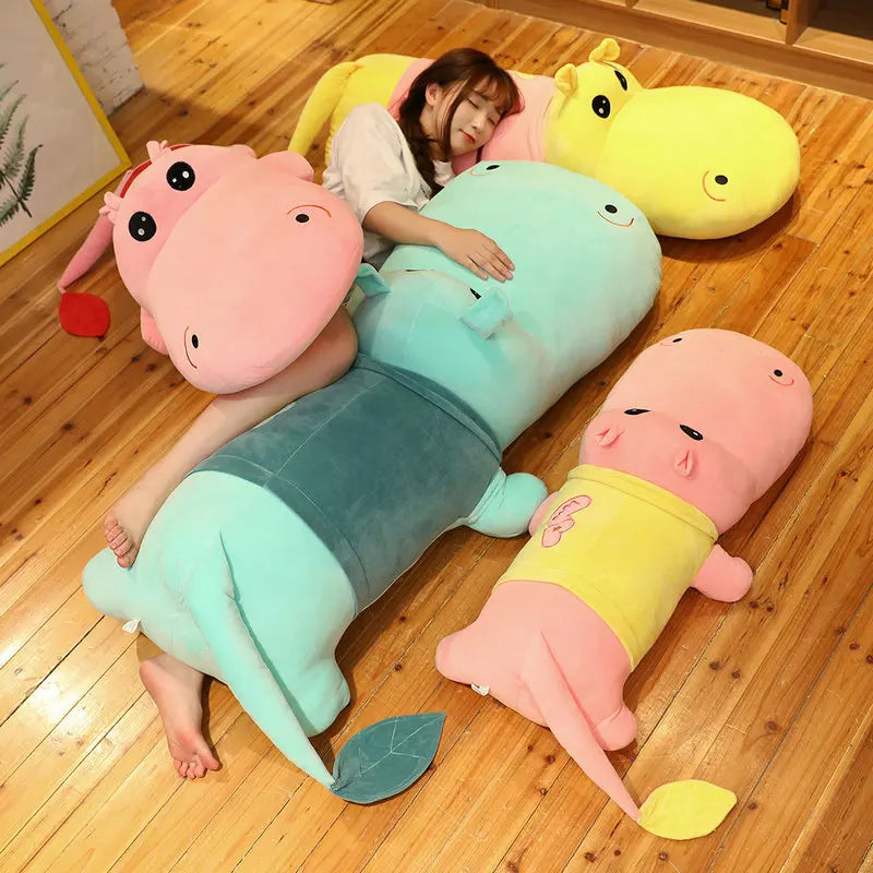Plush Huge Cute Hippo Stuffed Pillow Toy - 60-150cm