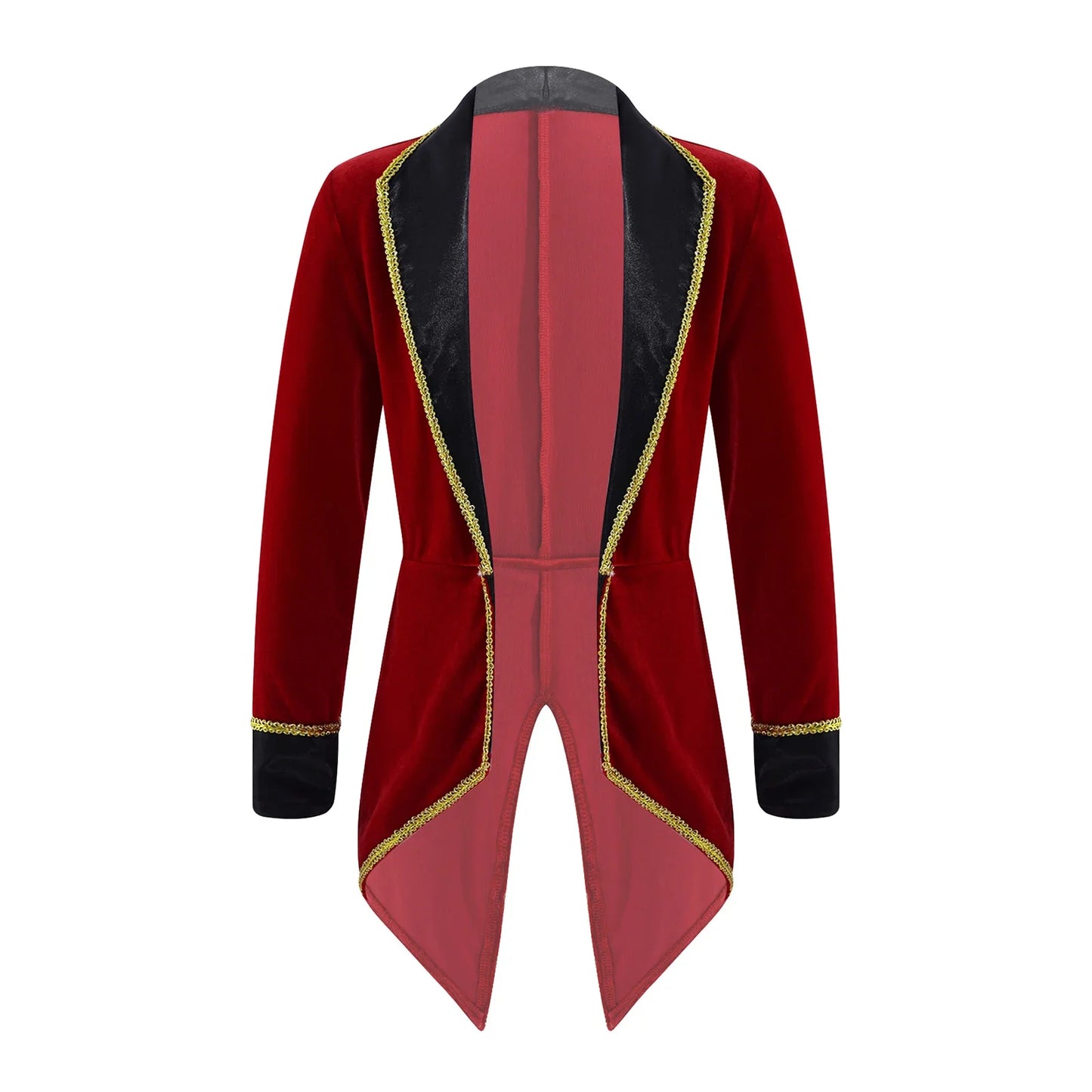 Kids Circus Ringmaster Jacket Long Sleeves Tuxedo Coat (Age 4-16 YRS)