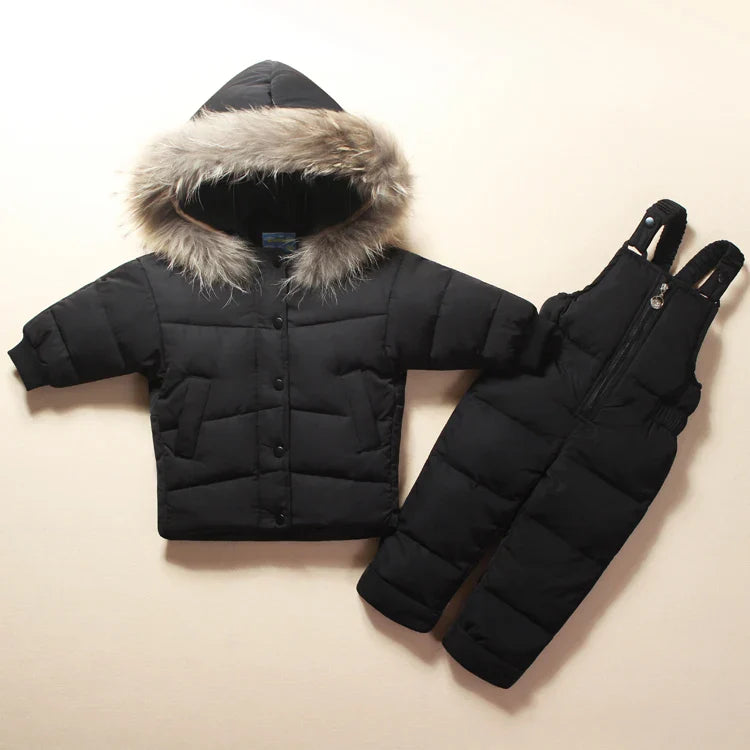 Baby/Toddlers Duck Down Coat + Jumpsuit Overalls (Age 12M-4YRS)