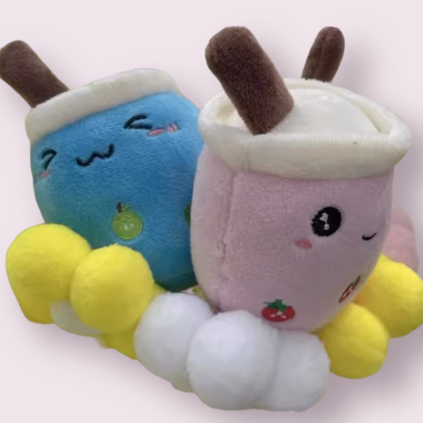 Plush Avocado and Bubble Tea Stuffed Toy Flower Gift Bouquet