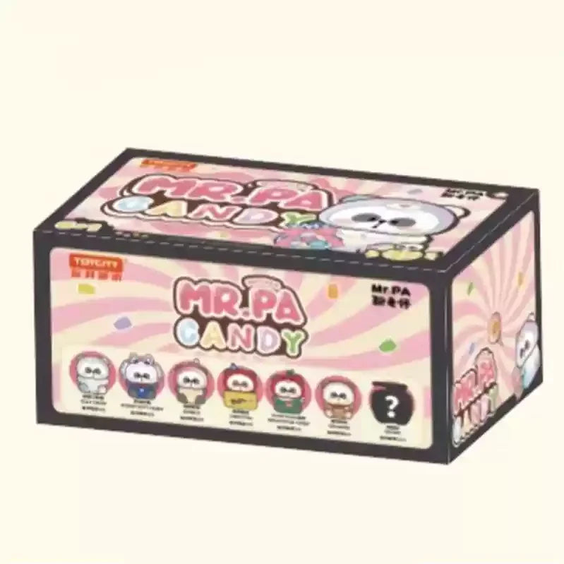 Genuine Mr.Pa Candy Series Blind Box Little Panda Candy Vinyl Face Doll Bag Pendant Mystery Box Kawaii Collect Toy Girl'S Gift Fell set of 6pcs
