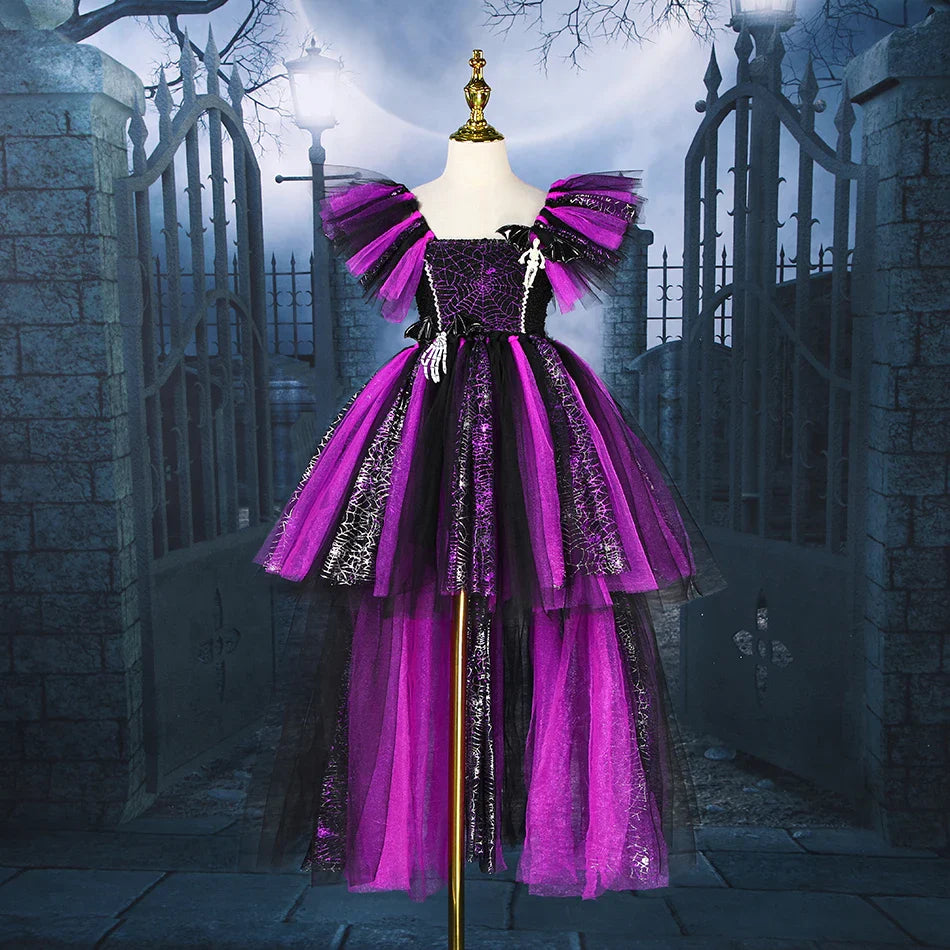 Girls Witch Dress & Accessories Costume (Age 2-13YRS)