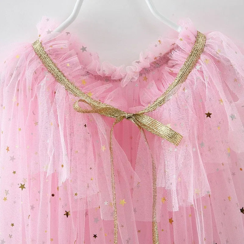Girls Princess Sequin Dress Up Cape (24M-12 YRS)