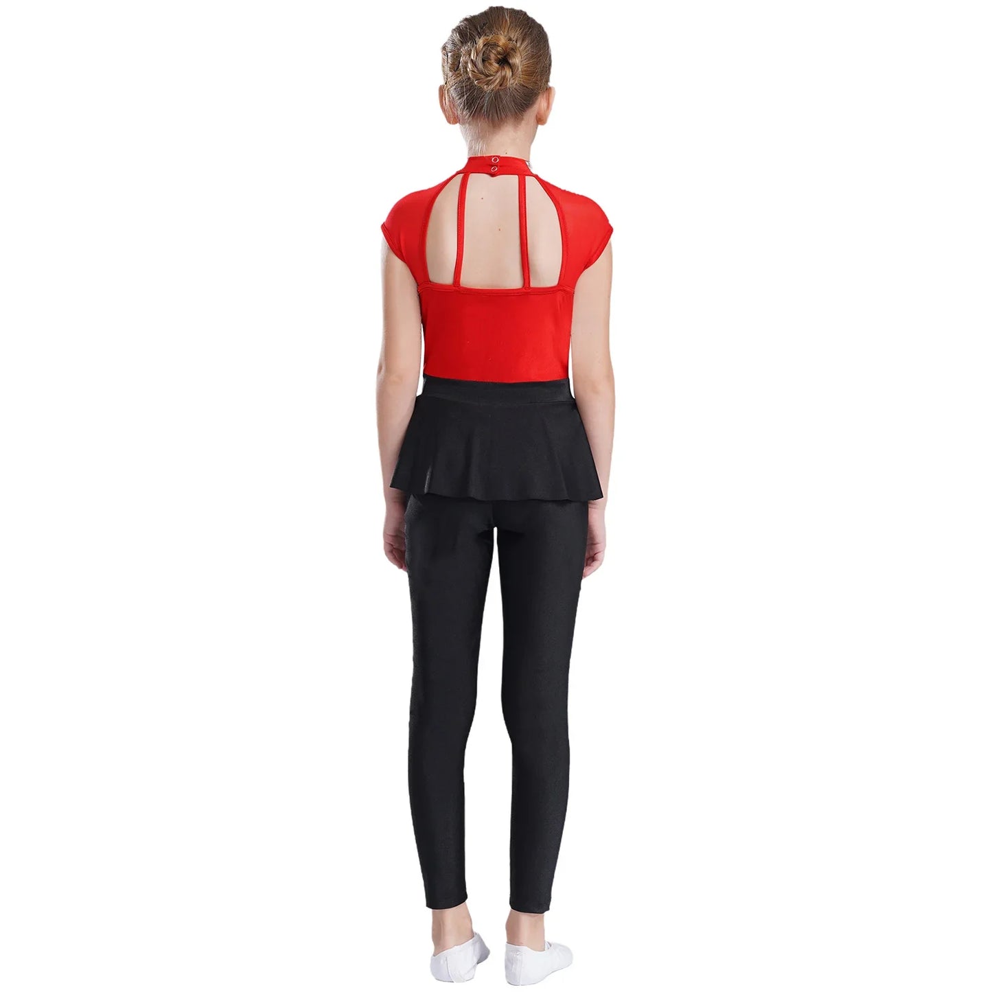 Girls Sleeveless Sequins Peplum Dance Jumpsuit (6-16YRS)