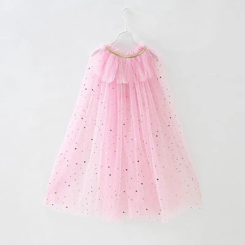 Girls Princess Sequin Dress Up Cape (24M-12 YRS)