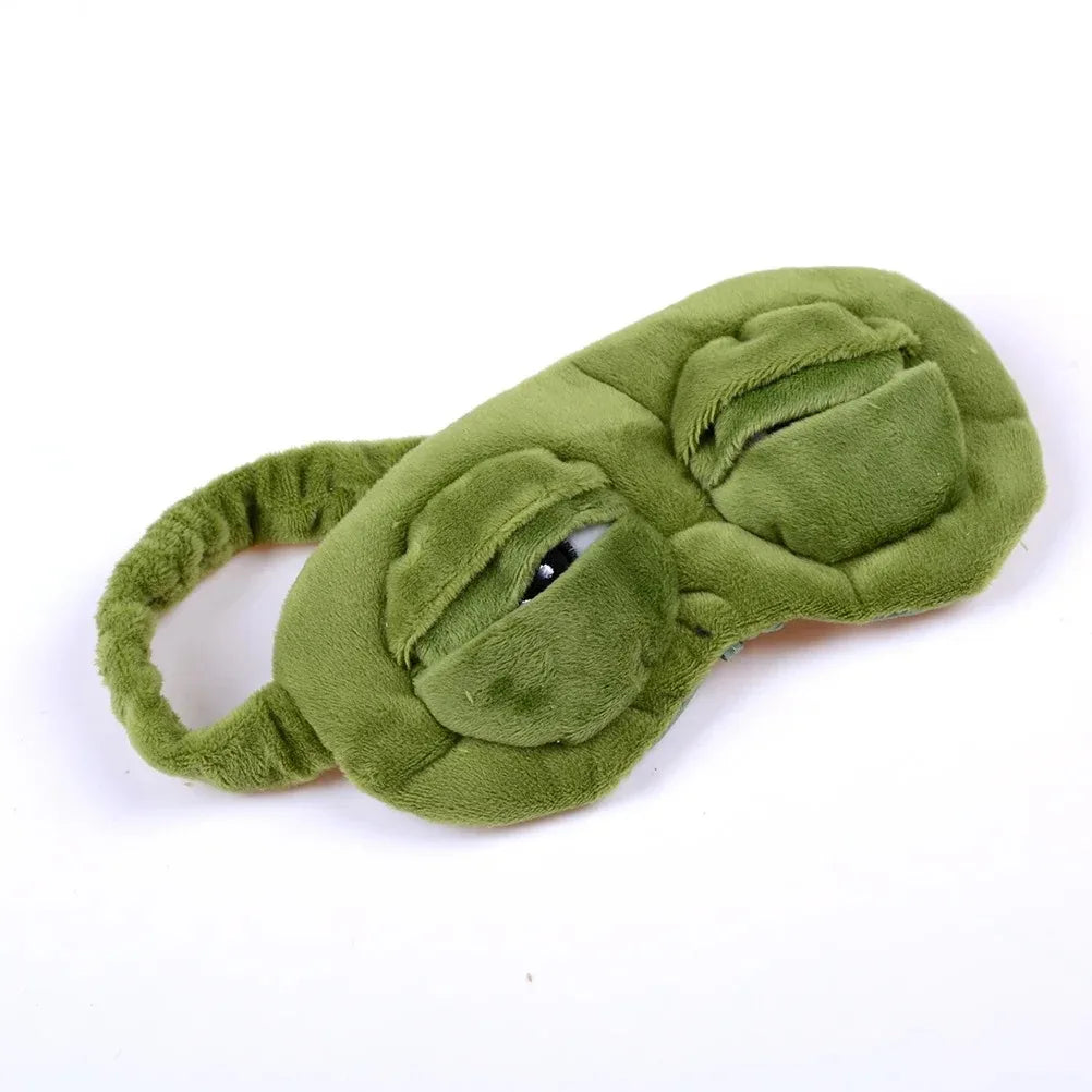 Plush Sad Frog Sleep Mask