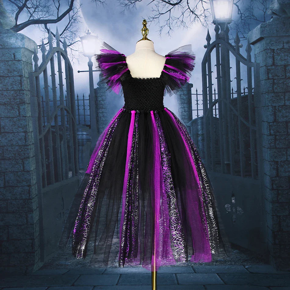 Girls Witch Dress & Accessories Costume (Age 2-13YRS)
