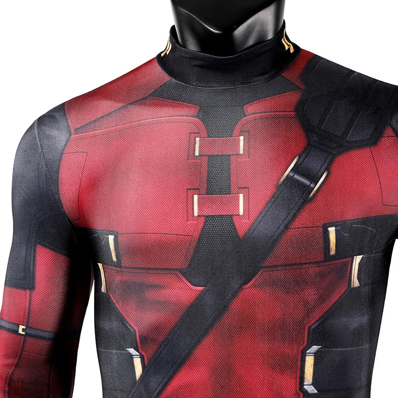 Deadpool Costume Kids Superhero Deadpool Child Cosplay Costume Swords Kids Jumpsuit Deadpool Costume For Children Halloween Suit