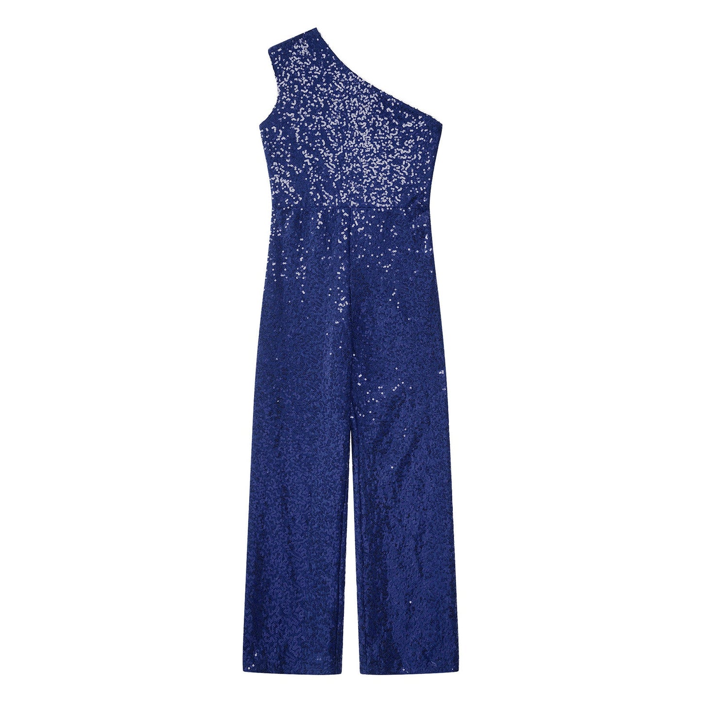 Girls Sequin One Shoulder Jumpsuit (Age 6-16YRS)