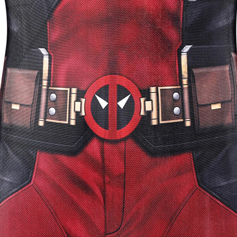 Deadpool Costume Kids Superhero Deadpool Child Cosplay Costume Swords Kids Jumpsuit Deadpool Costume For Children Halloween Suit