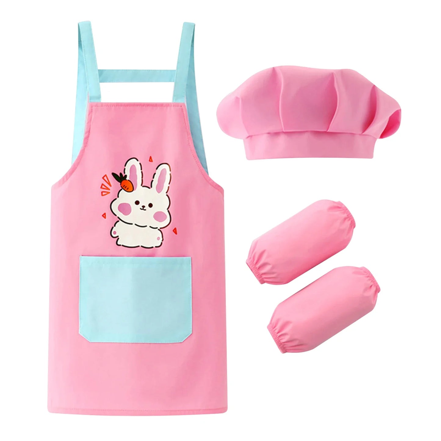 Kids Cooking Costume Apron & Hat Set (Age 24M-12 YRS)