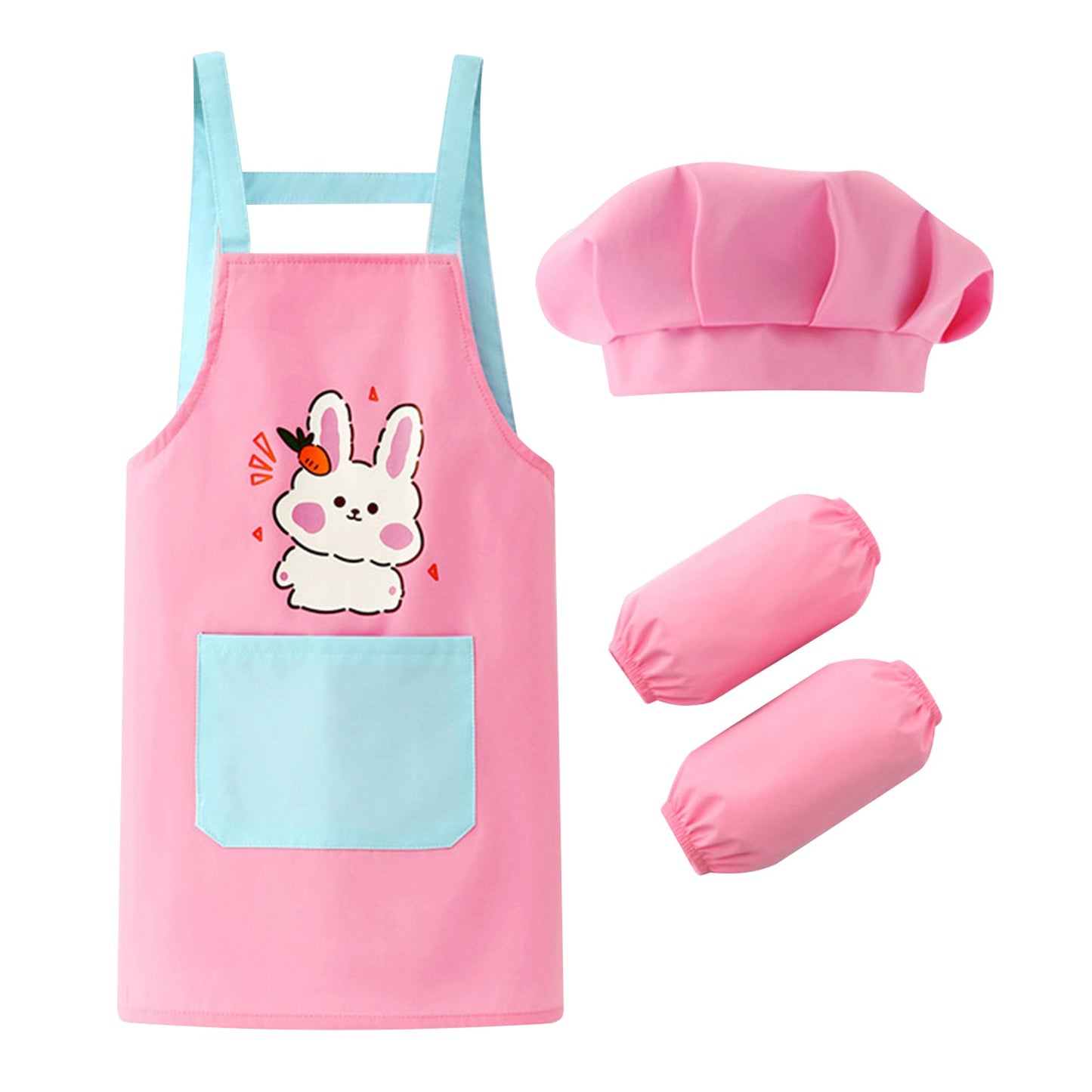 Kids Cooking Costume Apron & Hat Set (Age 24M-12 YRS)