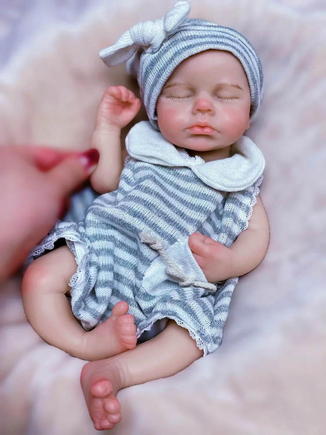 LouLou Bebe Reborn Baby Girl 33cm Blue