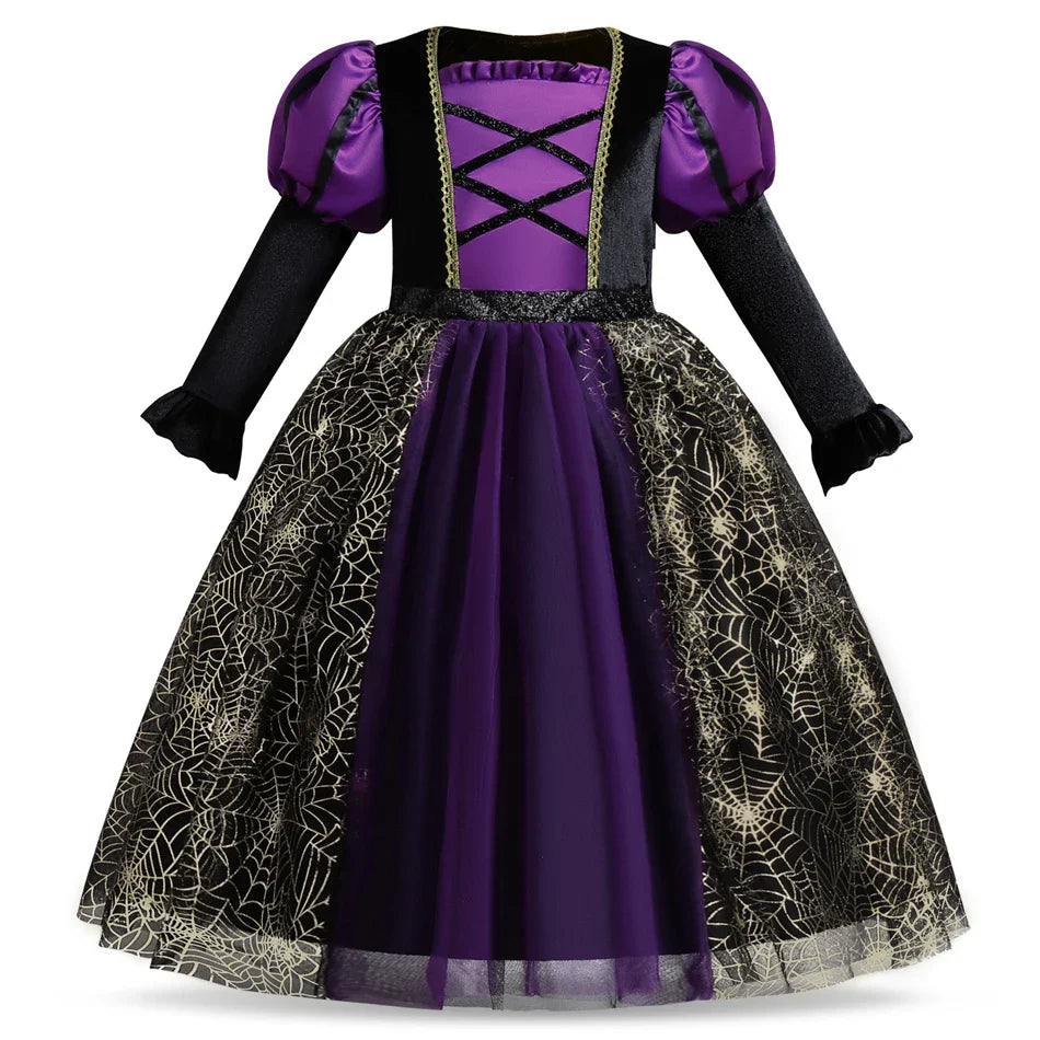 Girls Witch Dress & Accessories Costume (Age 24M-10YRS)