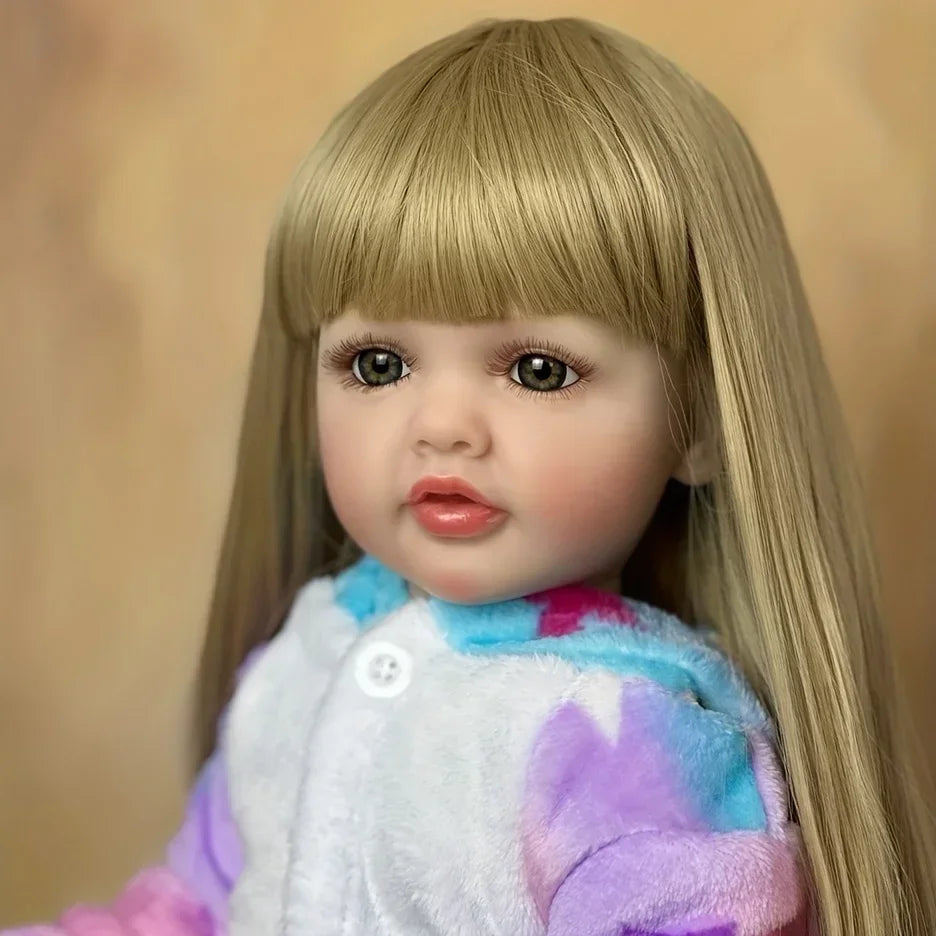 Reborn Baby Girl Blonde Hair Doll 55cm