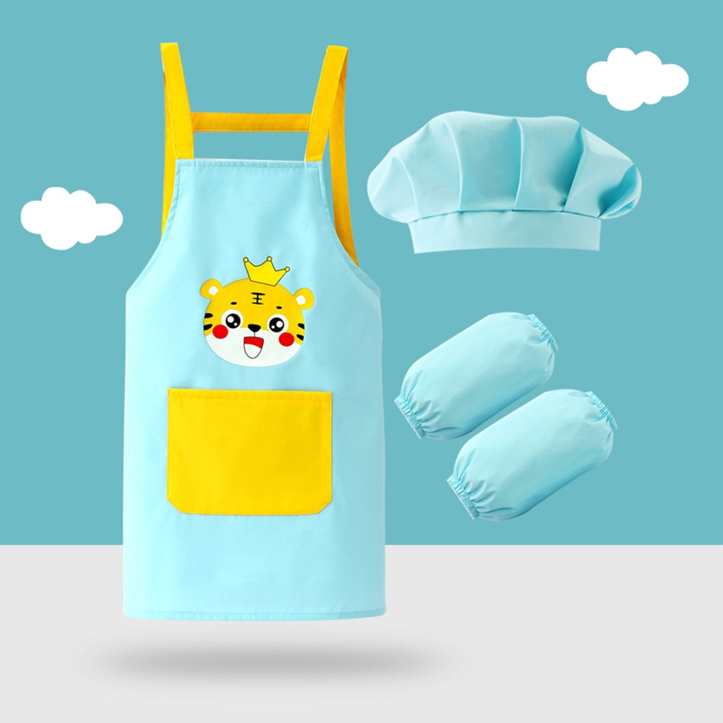 Kids Cooking Costume Apron & Hat Set (Age 24M-12 YRS)