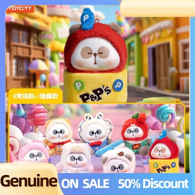 Genuine Mr.Pa Candy Series Blind Box Little Panda Candy Vinyl Face Doll Bag Pendant Mystery Box Kawaii Collect Toy Girl'S Gift
