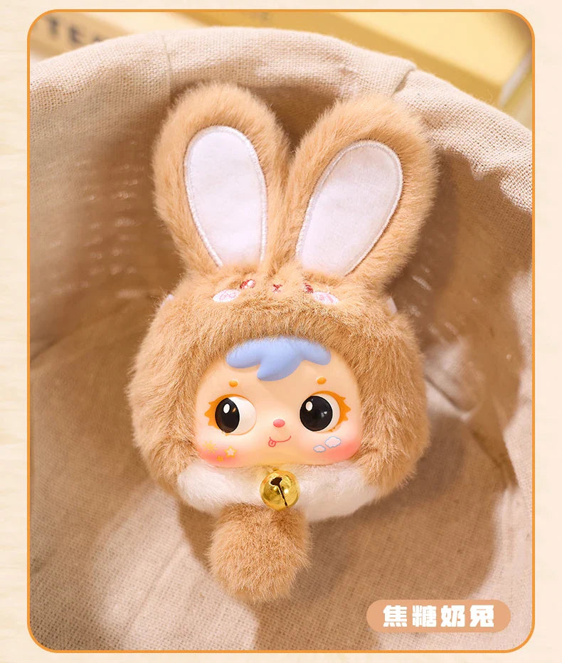 Samuel Mini Fortune Bunny & Baby Animals Blind Box - Cute Vinyl Plush Doll Bag Charm Set, Adorable Girl's Gift Collection