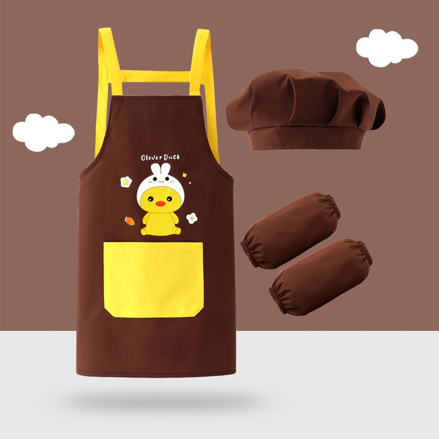 Kids Cooking Costume Apron & Hat Set (Age 24M-12 YRS)