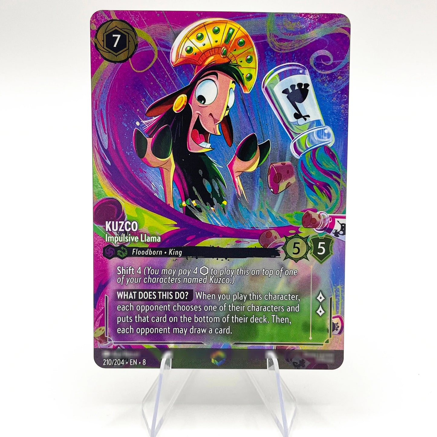 Lorcana Proxy Chapter 8 – Enchanted Foil TCG Card Set | Mushu, Perdita, Bambi, Lilo, Jasmine, Kuzco | English Edition 210-EN-8