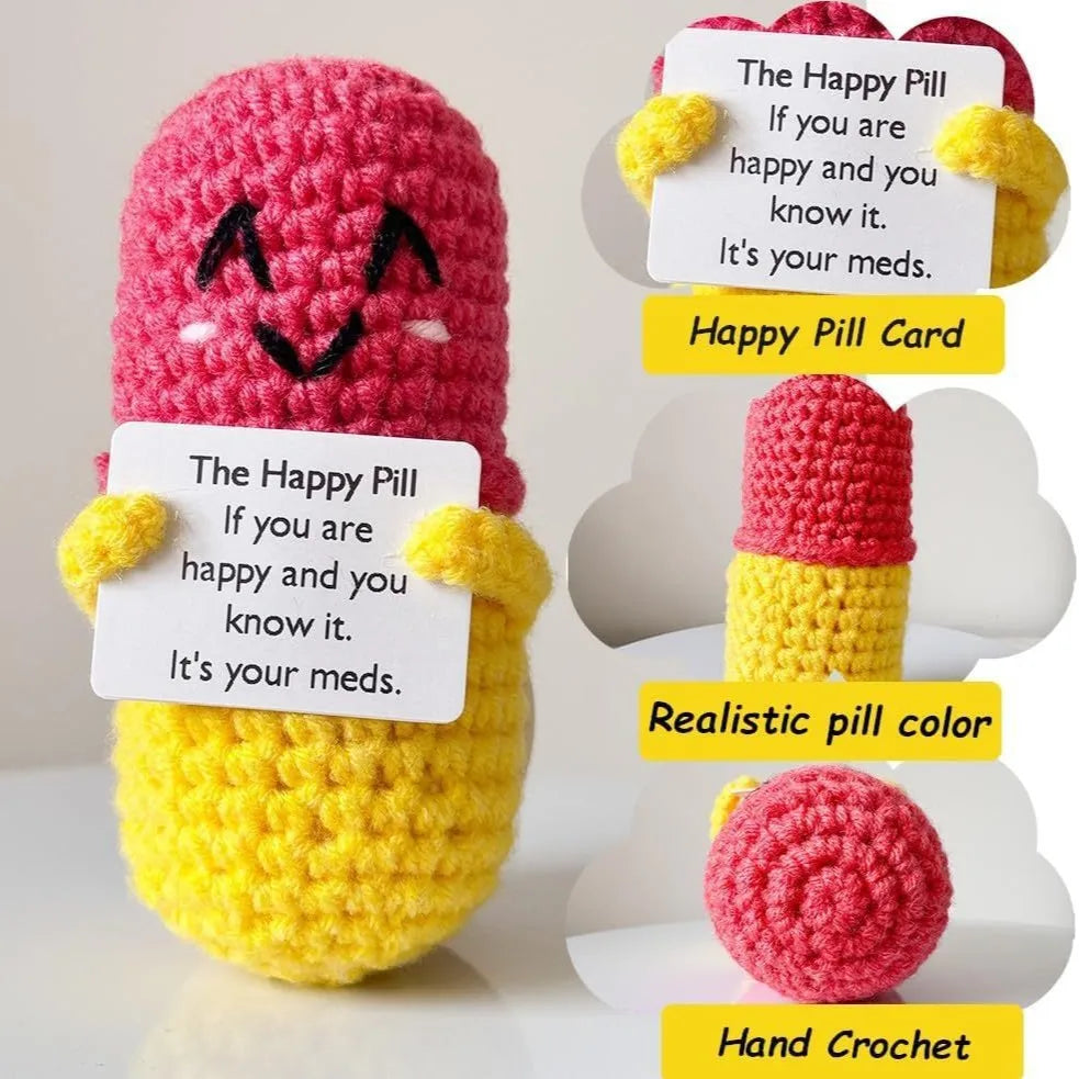 Emotional Support Crochet Chill Pill Positive Pill 2