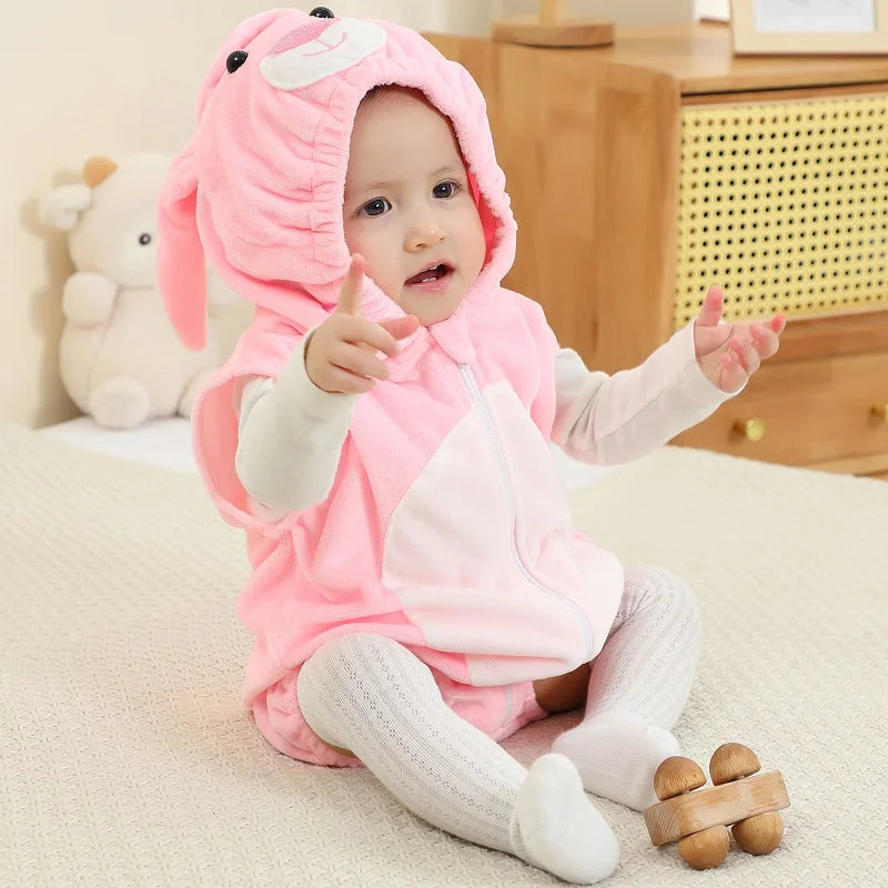 MICHLEY Spring Giraffe Baby Romper Bodysuit Sleeveless Newborn Clothes Infant Toddler Clothing Romper Halloween For Girl Boy G Rabbit