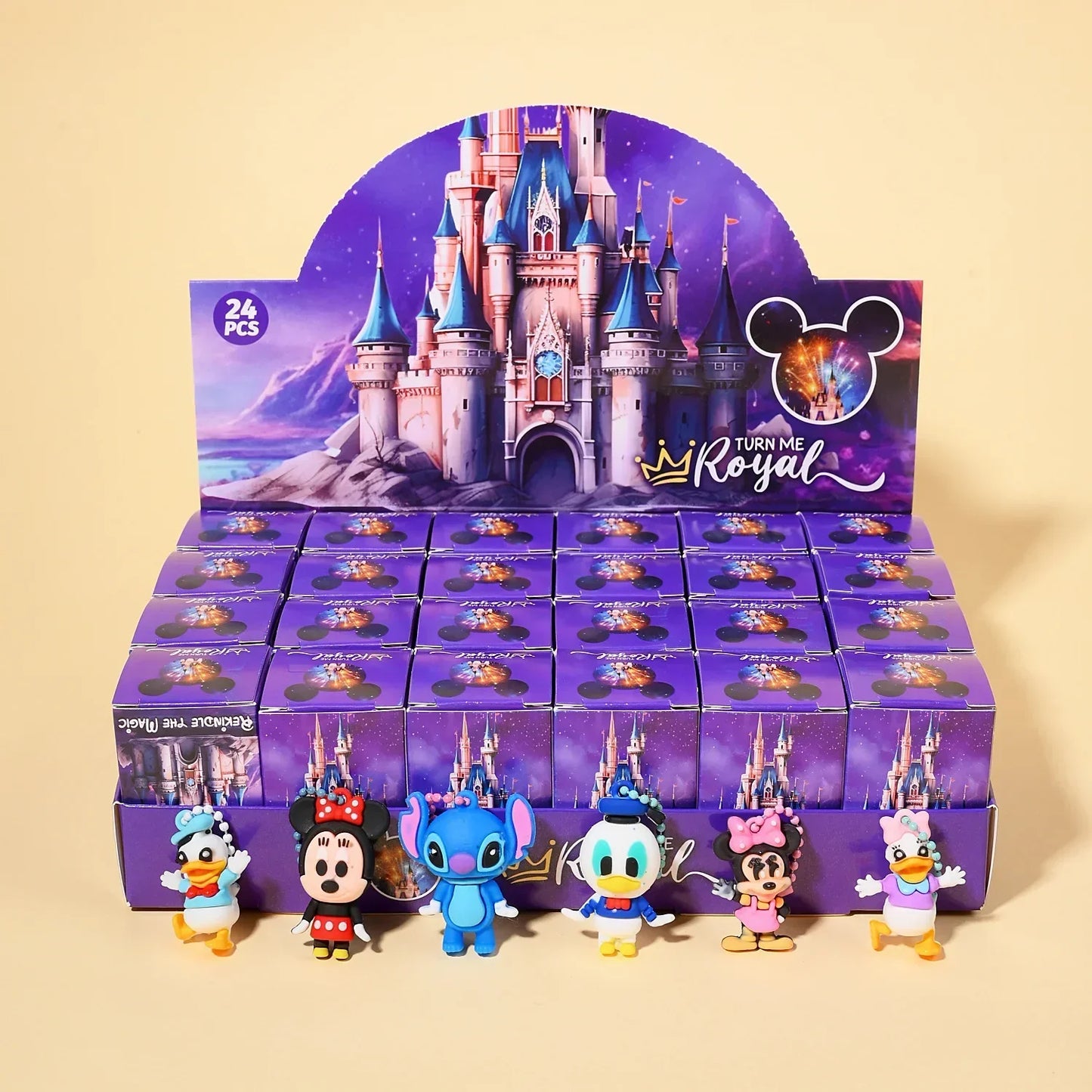 Disney-Themed Blind Box Set Keychains Figures - 24 Pack