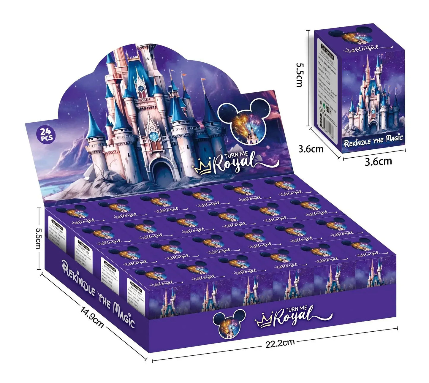 Disney-Themed Blind Box Set Keychains Figures - 24 Pack