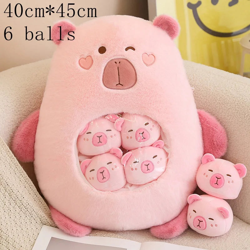 Plush Panda Koala Capybara Pudding Bag Stuffed Toy 35-50cm