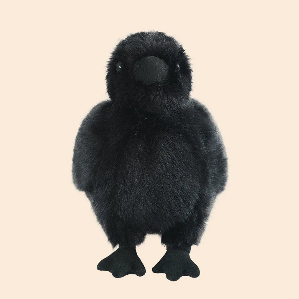 Plush Black Crow Stuffed Toy - 15/25cm