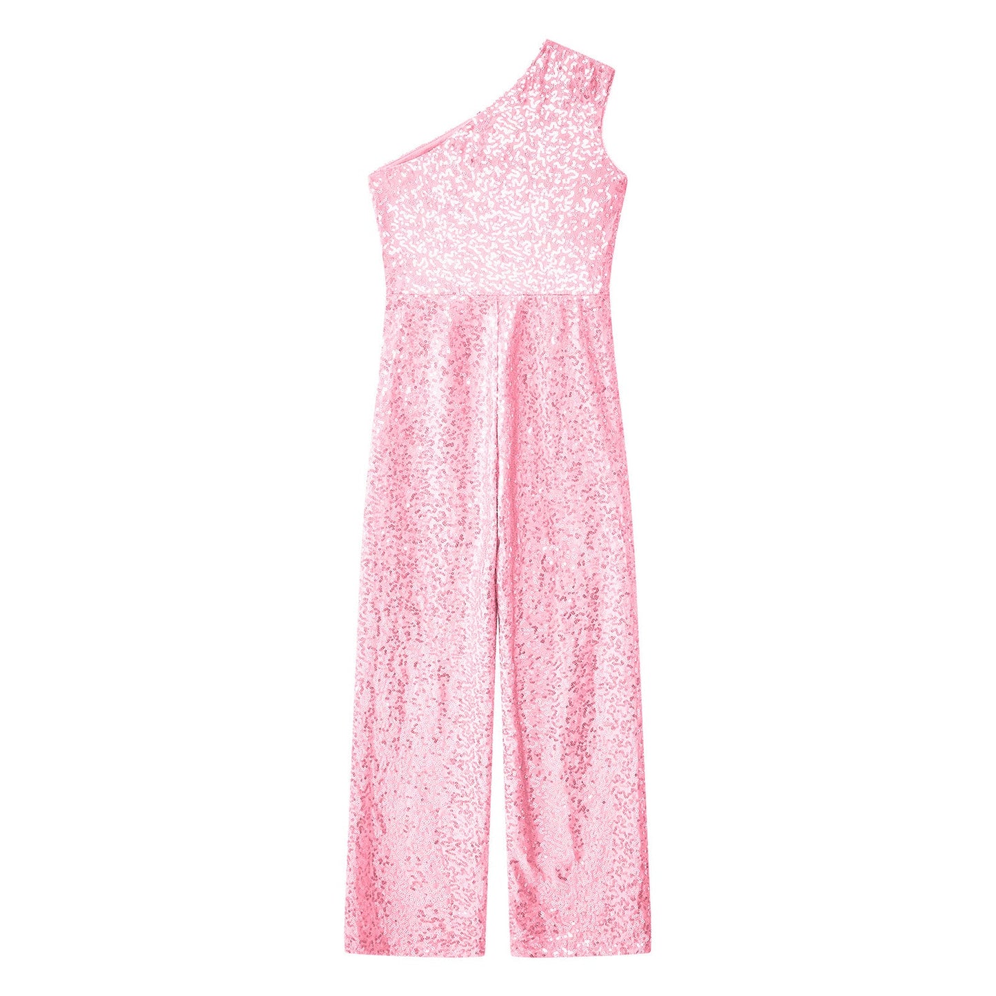 Girls Sequin One Shoulder Jumpsuit (Age 6-16YRS)
