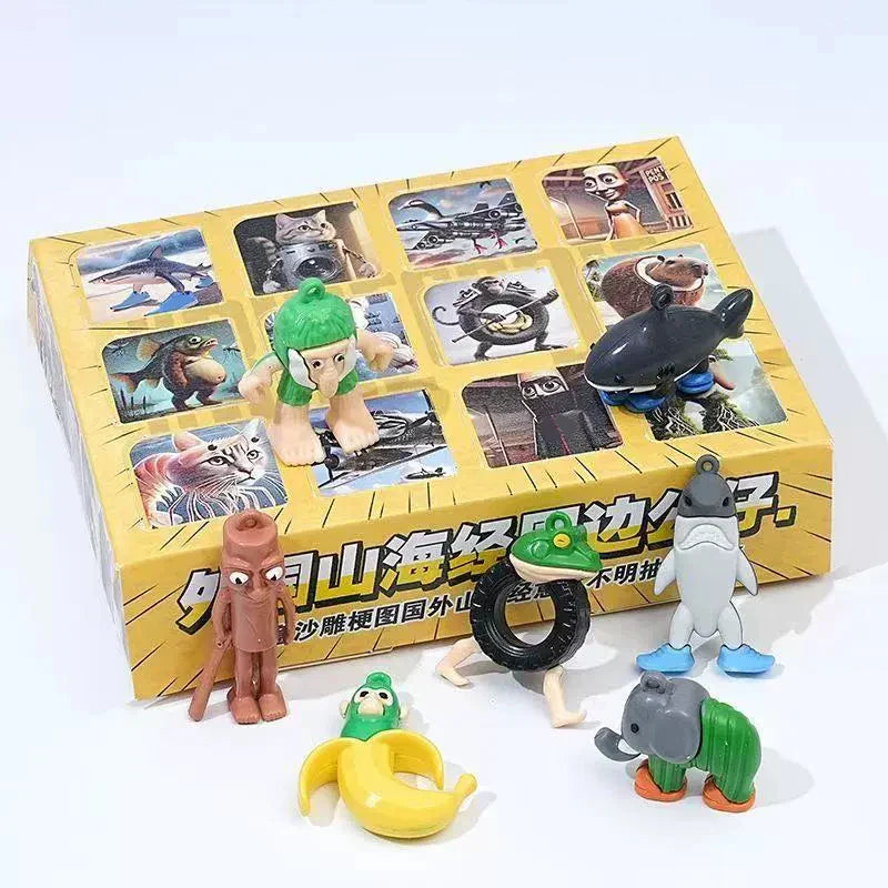 Italian Brainrot Blind Box Figures Tralalero Tralala or Tung Tung Tung Sahur - 24 Pack