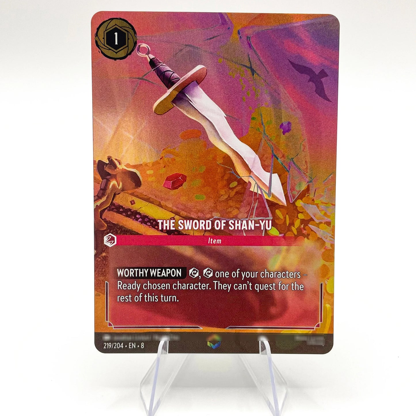 Lorcana Proxy Chapter 8 – Enchanted Foil TCG Card Set | Mushu, Perdita, Bambi, Lilo, Jasmine, Kuzco | English Edition 219-EN-8