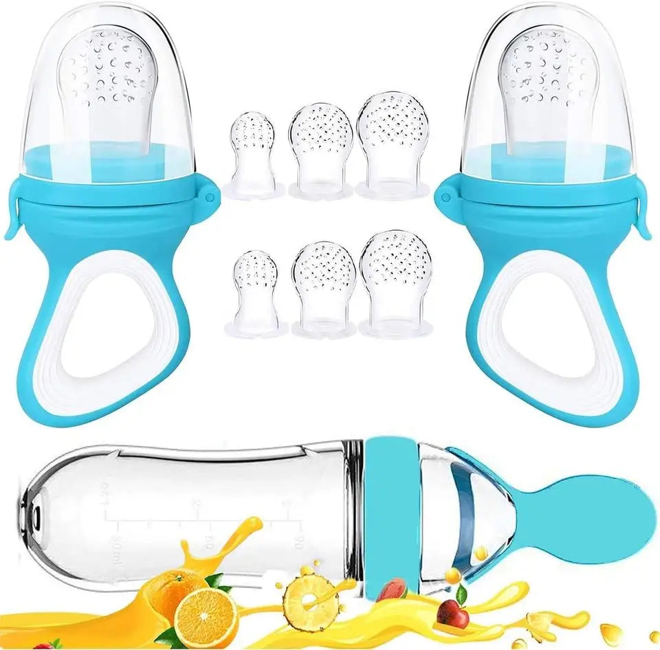 Silicone Fresh Food Feeders: Blue
