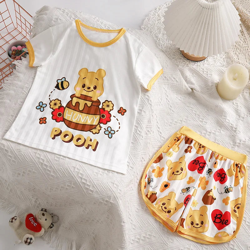 Girls T-Shirt & Shorts Pajamas (Age 3-12 YRS)