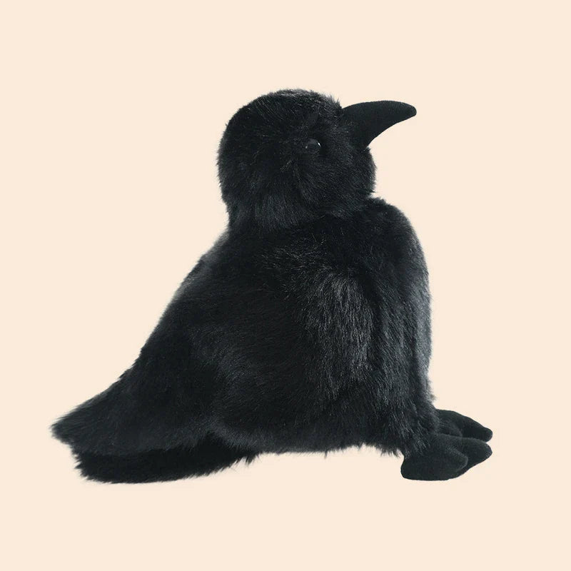 Plush Black Crow Stuffed Toy - 15/25cm
