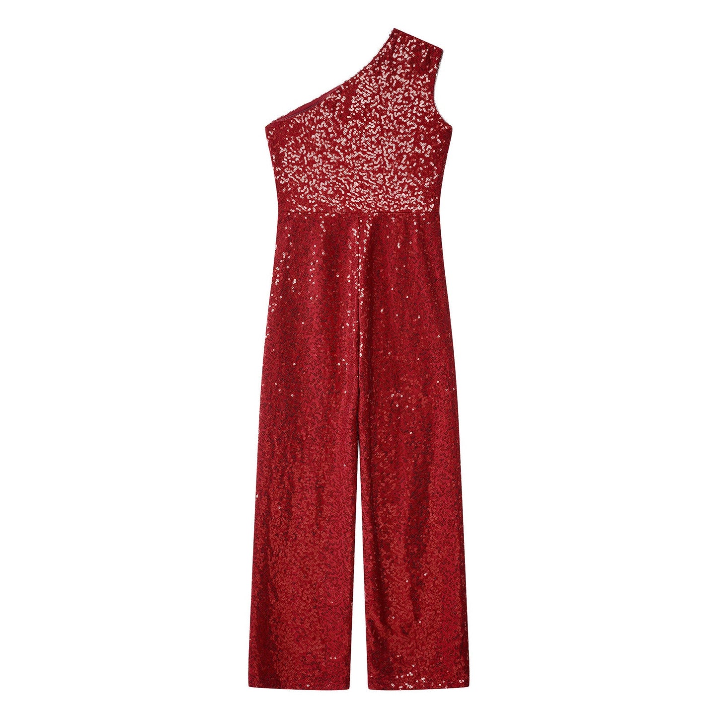 Girls Sequin One Shoulder Jumpsuit (Age 6-16YRS)