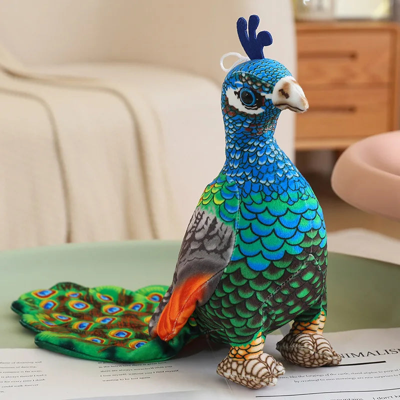 Plush Peacock Stuffed Toy - 25cm