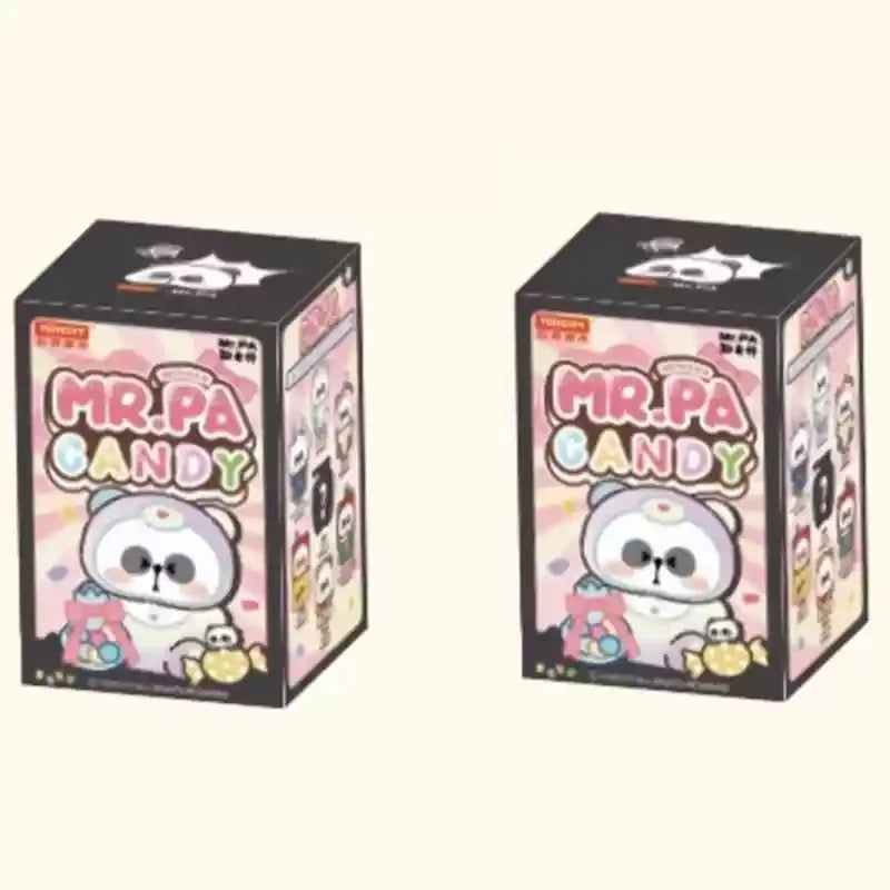 Genuine Mr.Pa Candy Series Blind Box Little Panda Candy Vinyl Face Doll Bag Pendant Mystery Box Kawaii Collect Toy Girl'S Gift Random 2pcs